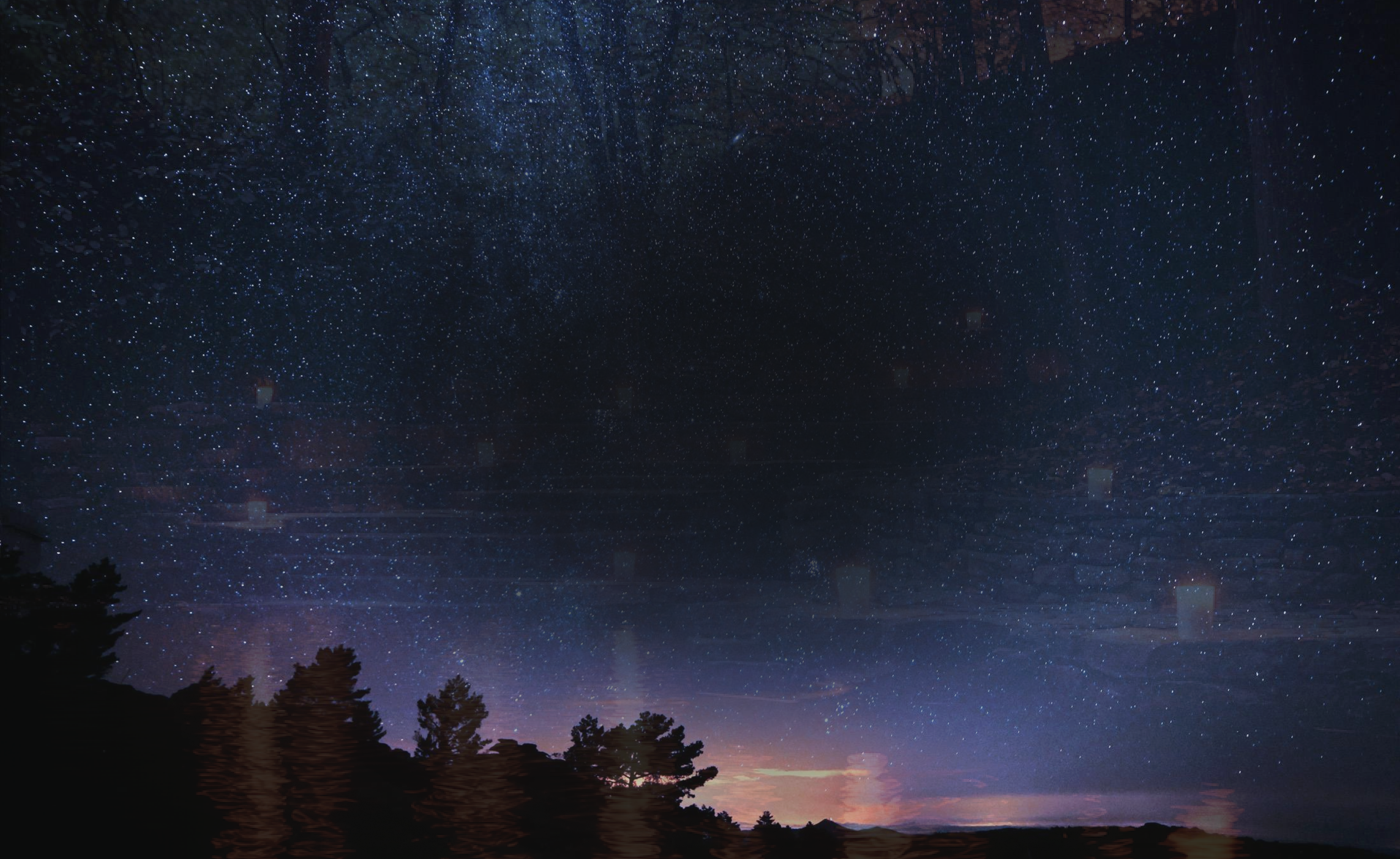 Starry night sky background